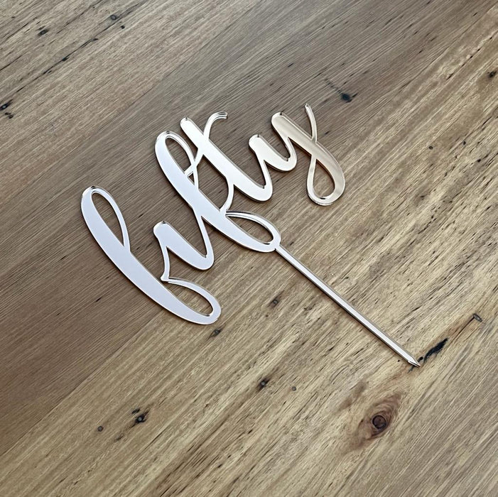 Number 50 in Rose gold, fiftieth cake topper, cookie cutter store