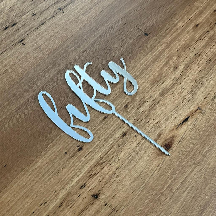 Number 50 in silver, fiftieth cake topper, cookie cutter store
