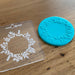 Floral Border Circle Style #2 Raised Effect Stamp, Pop Stamp, deboss stamp and cookie cutter, cookie cutter store