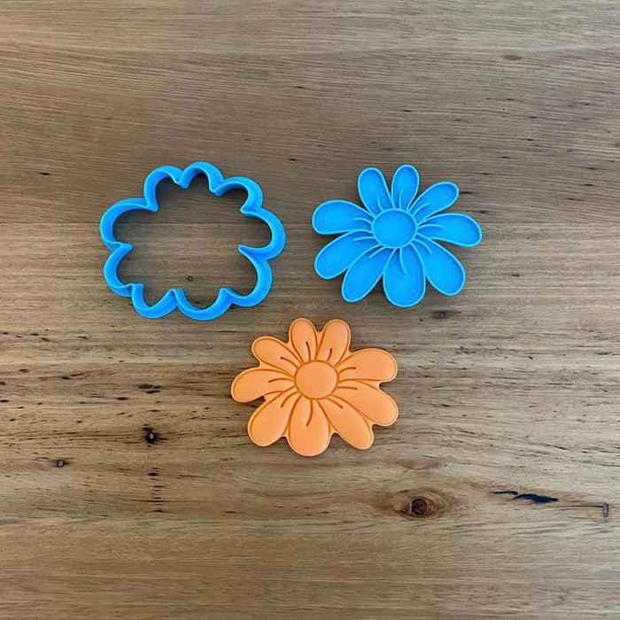 Flower Cookie Cutter and optional Fondant Stamp