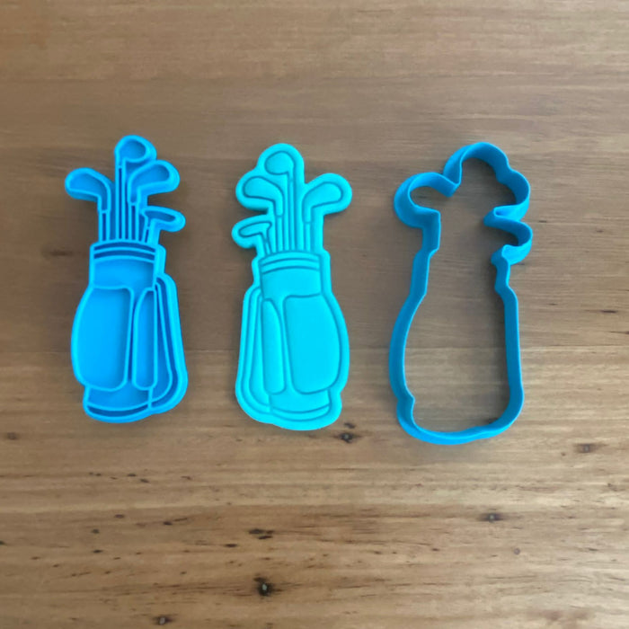 Golf Clubs in a Bag Cookie Cutter and Stamp Set, cookie cutter store