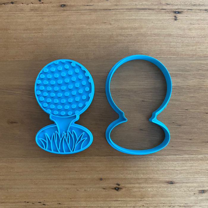 Golf Ball on a Tee Cookie Cutter and Stamp Set, cookie cutter store