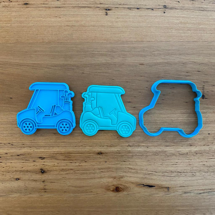 Golf Buggy Golf Cart Cookie Cutter and Stamp Set, cookie cutter store