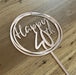 "Happy 40th" in Rose Gold acrylic cake topper available in many colours, mirrored finish and glitters, Cookie Cutter Store