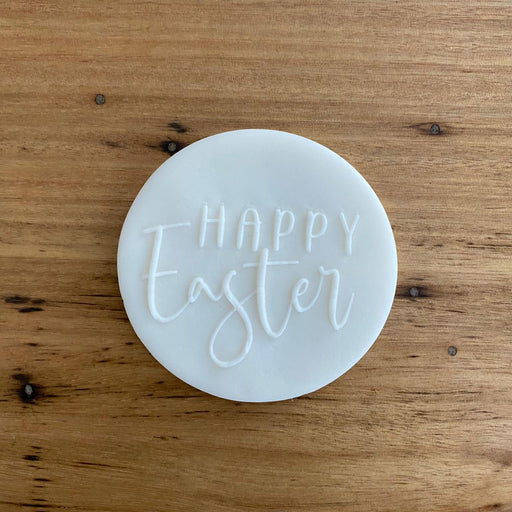 "Happy Easter" Deboss Raised Effect Cookie Stamp, Pop Stamp, deboss stamp and cookie cutter, cookie cutter store