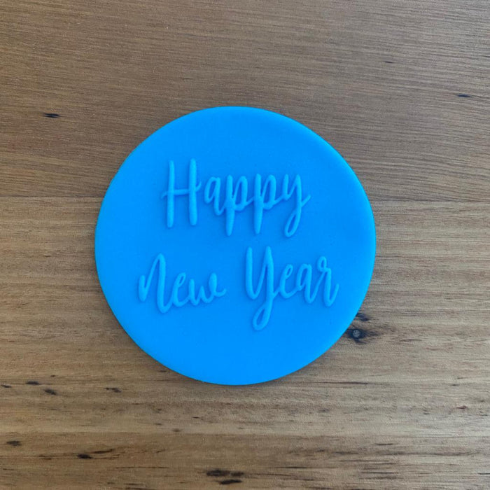 Happy New Year Raised Cookie Stamp, Cookie Cutter Store