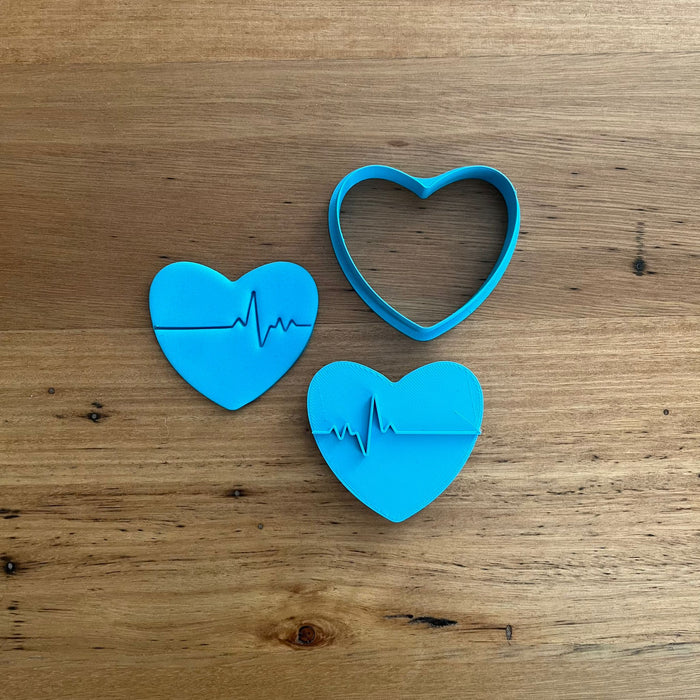 Heart Beat Cookie Cutter & Emboss Stamp, Cookie Cutter Store