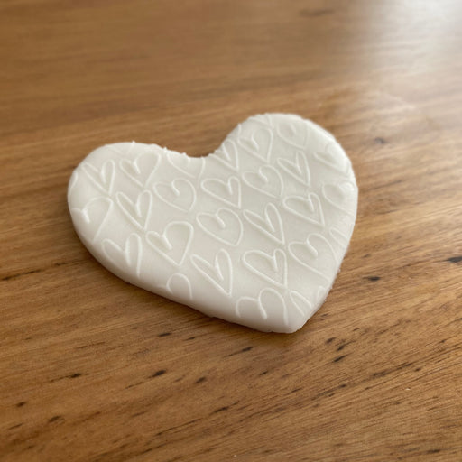 Heart Pattern Deboss Raised Effect Stamp, Pop Stamp, deboss stamp and cookie cutter, cookie cutter store