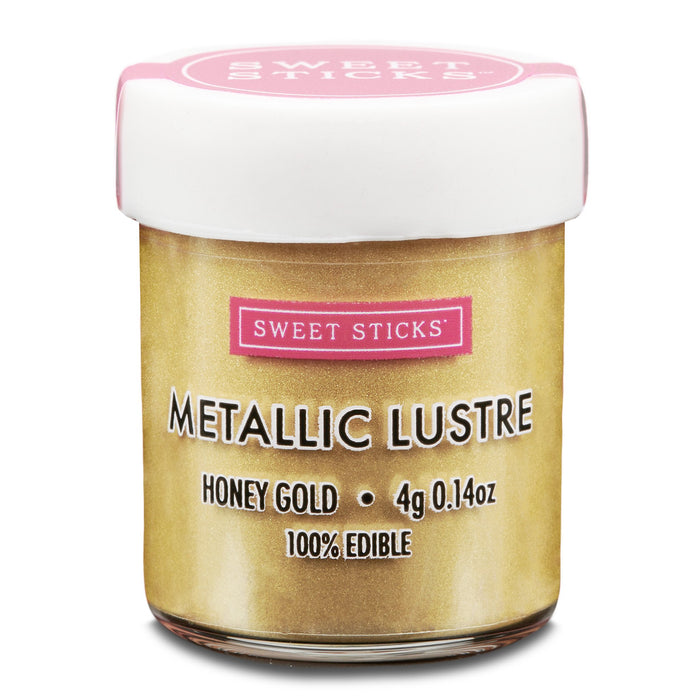 Sweet Sticks Metallic Lustre, Decorative Paint, Baking Cakes and Cookies, Honey Gold, Cookie Cutter Store