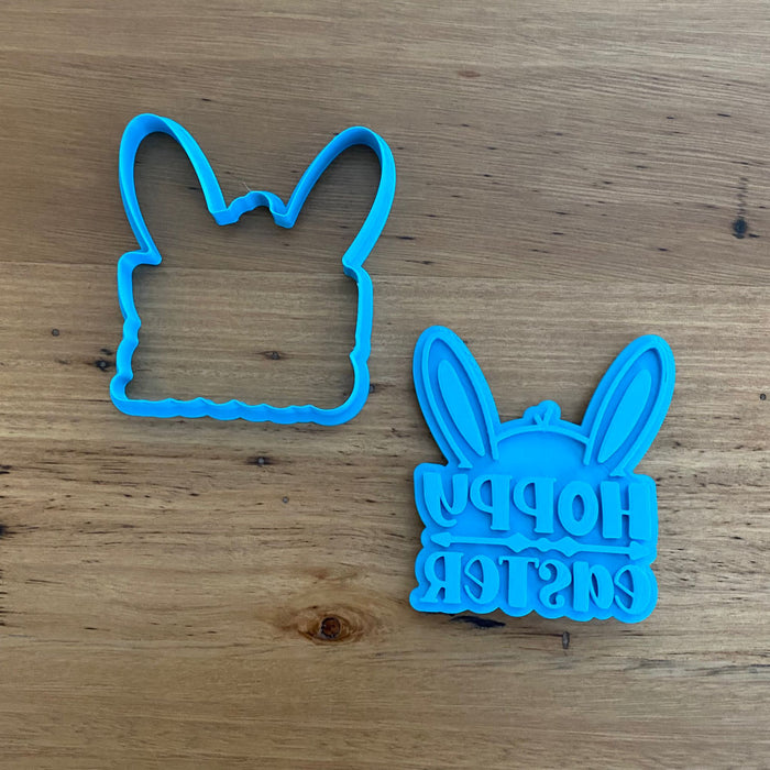 Hoppy Easter Cookie Cutter & Emboss Stamp, Cookie Cutter Store