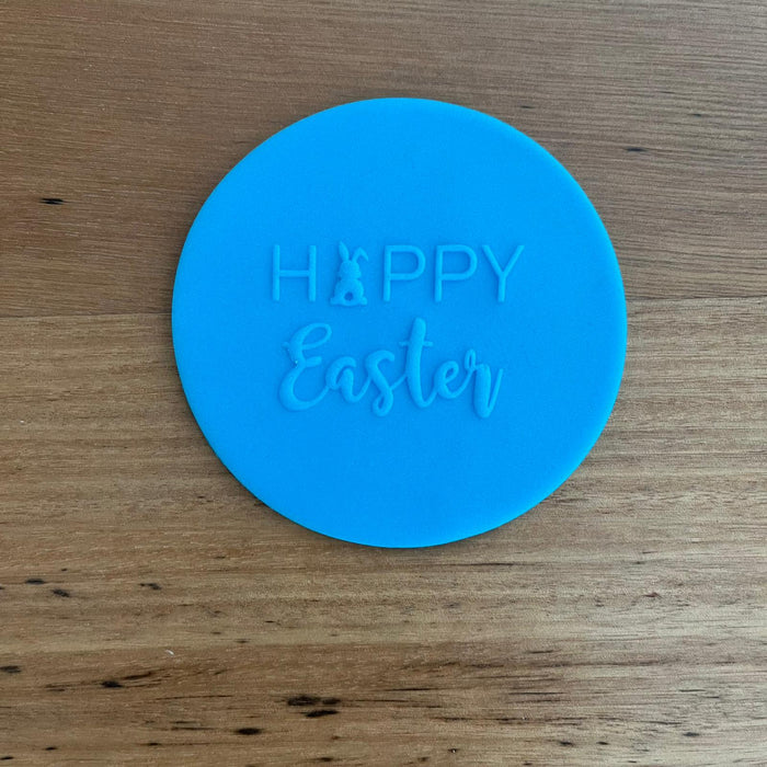 Hoppy Easter Happy Easter Cookie Stamp, Pop Stamp, deboss stamp and cookie cutter, cookie cutter store