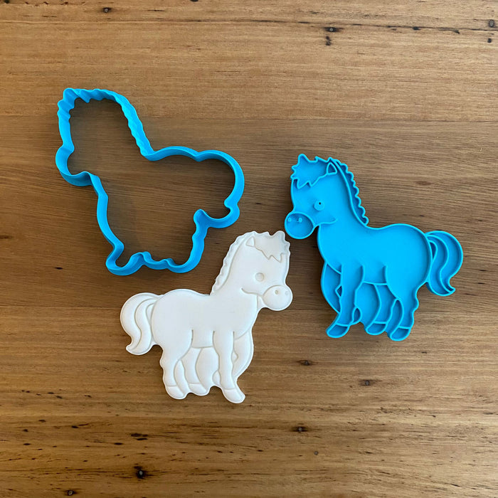 Horse Cookie Cutter & Stamp, Farmyard Animals, Cookie Cutter Store