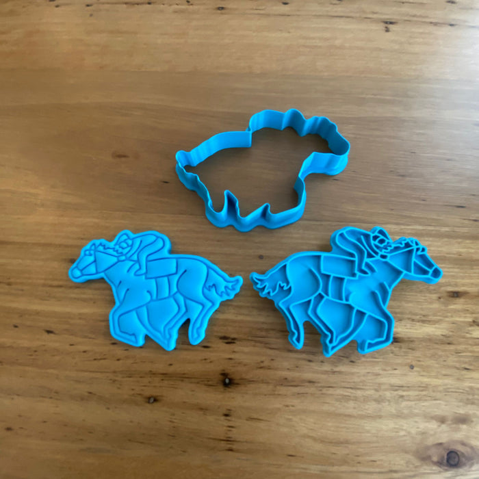 Horse and Jockey Cookie Cutter & Fondant Stamp, Cookie Cutter Store