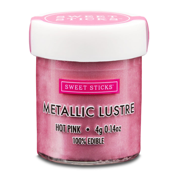 Sweet Sticks Metallic Lustre, Decorative Paint, Baking Cakes and Cookies, Hot Pink, Cookie Cutter Store