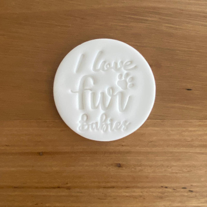 I Love Fur Babies Emboss Cookie Stamp, cookie cutter store