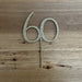 Number 60 in Glitter Light Gold, Sixty, 60th cake topper, cookie cutter store