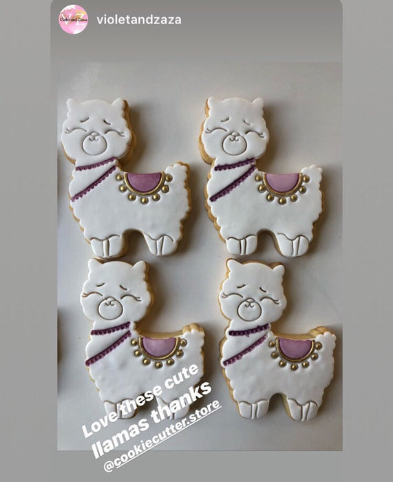 Llama Cookie Cutter and Emboss Stamp - Small