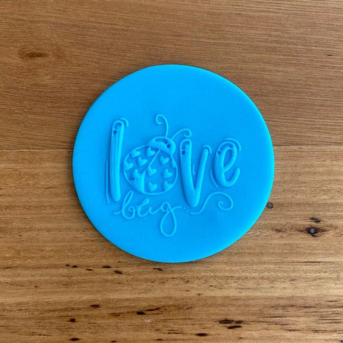 Love Bug for Valentine's Day Deboss Raised Effect Stamp, Pop Stamp, deboss stamp and cookie cutter, cookie cutter store