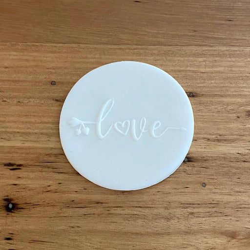 "Love" Style 1 Deboss Raised Effect Cookie Stamp, Cookie Cutter Store