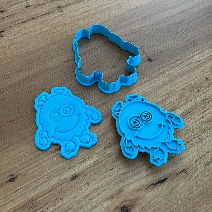 Monster Style 1 cookie cutter and emboss stamp, cookie cutter store
