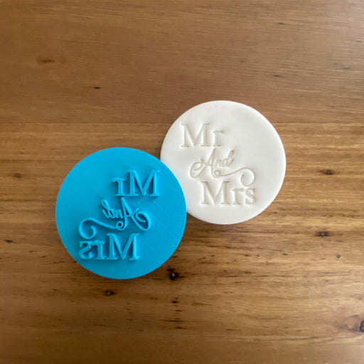 Mr & Mrs Style #2 Cookie Emboss Stamp