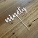 Ninety, 90, acrylic cake topper in Rose Gold, Cookie Cutter Store