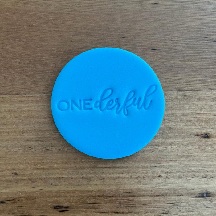 "ONE derful" emboss stamp, cookie cutter store