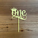 "One" acrylic cake topper in pastel lemon available in many colours, mirrored finish and glitters, Cookie Cutter Store