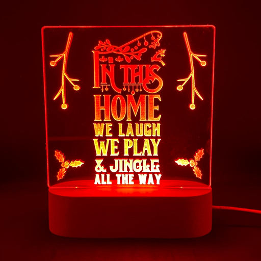 Christmas Light Sign and Multi Colour LED Light Base, Cookie Cutter Store