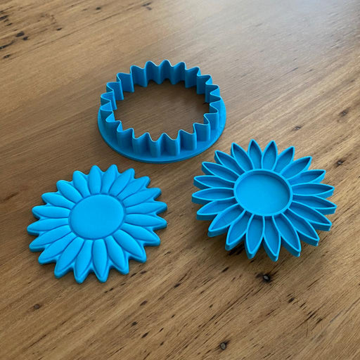 Sunflower Cookie Cutter and Fondant Stamp, Cookie Cutter Store