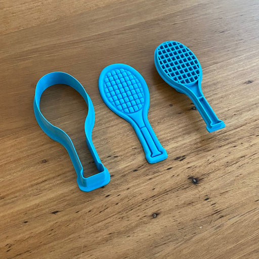 Squash Tennis Racquet Cookie Cutter and Stamp Set, Cookie Cutter Store