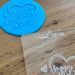 "Happy Mother's Day" with hearts Mother's Day Raised Effect Cookie Stamp, Pop Stamp, deboss stamp and cookie cutter, cookie cutter store