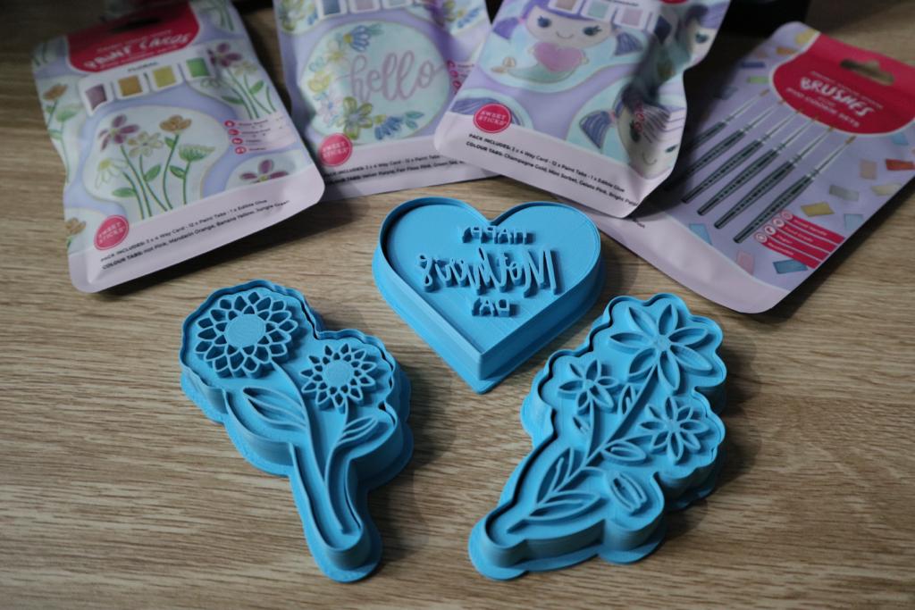 Bundle Pack 1 for Mother's Day includes cookie cutters & emboss stamps, sweet sticks Paint your Own Cookie Packs and fondant - Mother's Day Theme Cookie Decorating Pack from Cookie Cutter Store