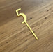 Number 5, cake topper in bright gold, cookie cutter store