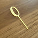 Number 0, cake topper in bright gold, cookie cutter store