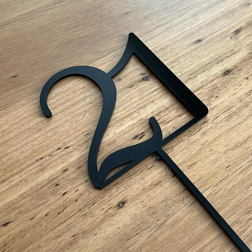 Number 21 in Black, Twenty one. 21st, cake topper, cookie cutter store