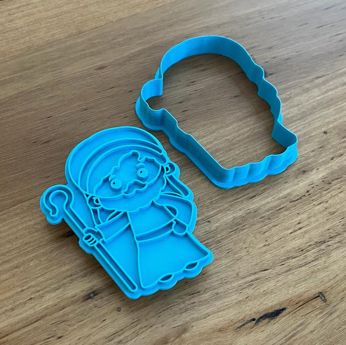Joseph from the Christmas Nativity 9 piece Cookie Cutter & Stamp, cookie cutter store