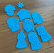 Nativity 9 piece Cookie Cutter & Stamp set including Mary, Joseph, Baby Jesus, 2 wisemen, barn and star, cookie cutter store