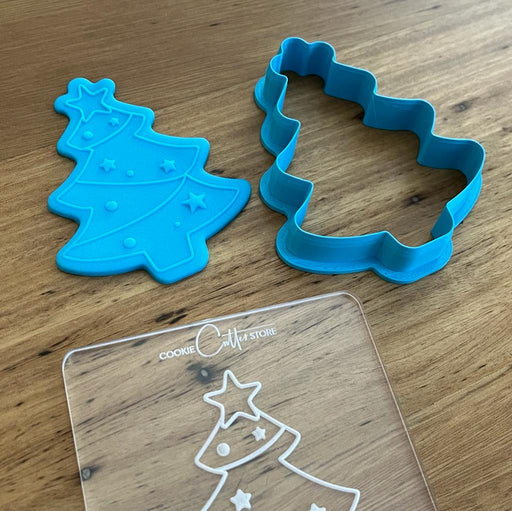 Christmas Tree, Have a Holly Jolly Christmas, Christmas Range deboss, pop stamp, raised effect stamp & cookie cutter, Cookie Cutter Store