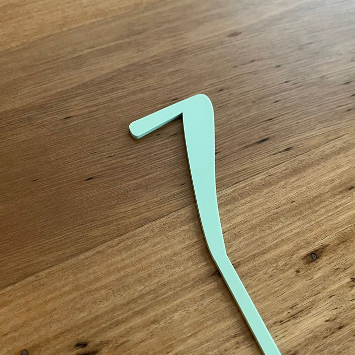 Number 7, cake topper in pastel pistachio, cookie cutter store