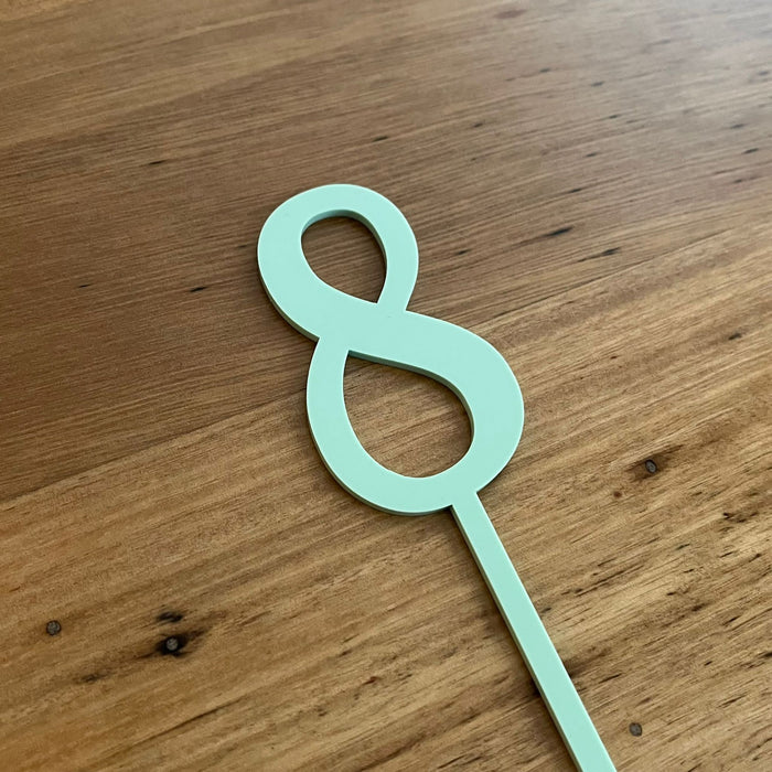 Number 8, cake topper in pastel pistachio, cookie cutter store