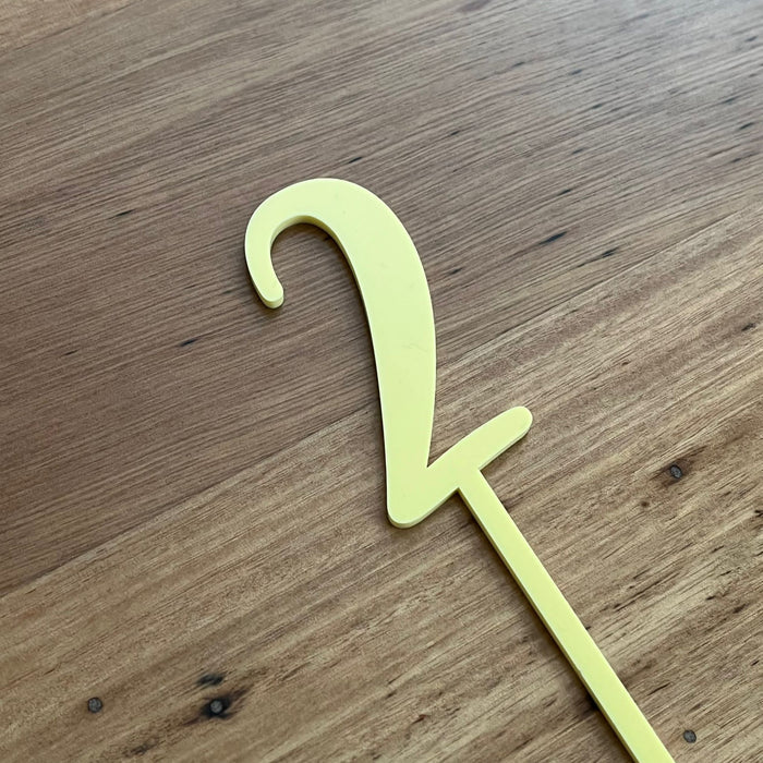 Number 2, cake topper in pastel lemon, cookie cutter store