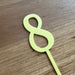 Number 8, cake topper in pastel lemon, cookie cutter store