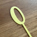 Number 0, cake topper in pastel lemon, cookie cutter store
