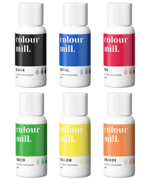 Colour Mill Oil Based Colour for Cookie, Fondant, Royal Icing Colouring, Primary Colour Pack, Cookie Cutter Store