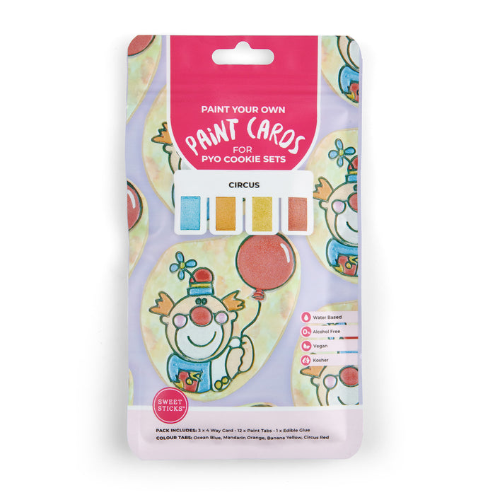 Sweet Sticks PYO Paint Your Own Cookies Circus Theme Pack, Cookie Cutter Store