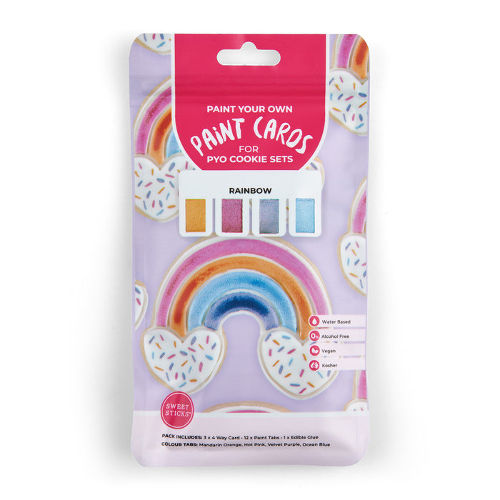 Sweet Sticks PYO Paint Your Own Cookies Rainbow Theme Pack, Cookie Cutter Store
