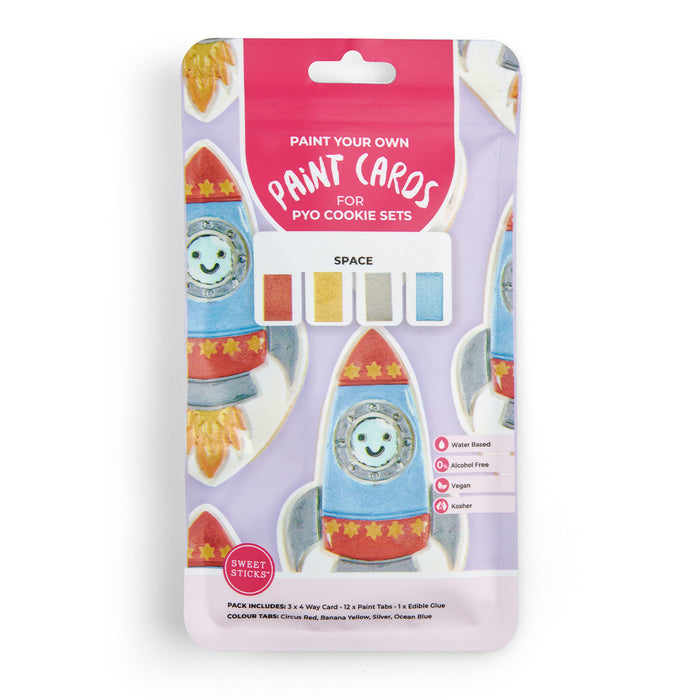 Sweet Sticks PYO Paint Your Own Cookies Space Theme Pack, Cookie Cutter Store