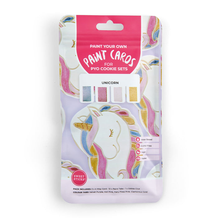Sweet Sticks PYO Paint Your Own Cookies Unicorn Theme Pack, Cookie Cutter Store