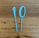 Number 1 & 0 to make 10, cake topper in pastel blue, cookie cutter store